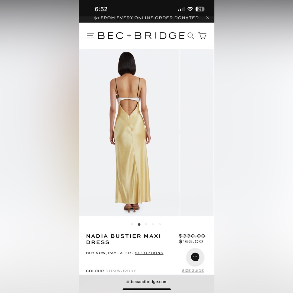 Bec and Bridge Nadia Bustier Maxi Dress size US 6 - Picture 4 of 6